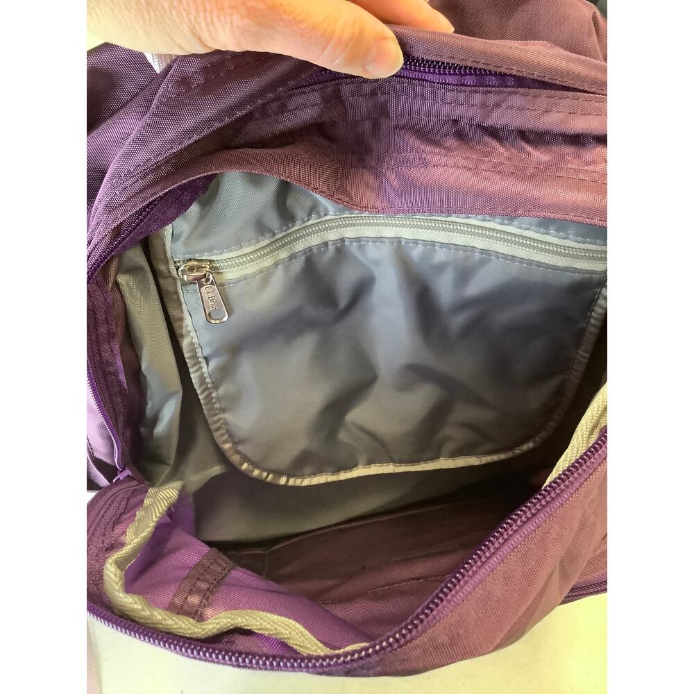 LL Bean Kids Midnight Purple Deluxe Bookpack IV Backpack Casual School HR7-33 - Picture 6 of 8